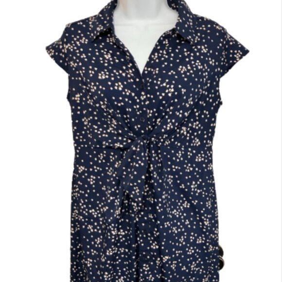 Motherhood Maternity Small Multicolor Short Sleeve V Neck Knee Length Dress - Picture 1 of 12